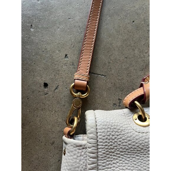 Marc by Marc Jacobs Classic Natasha Crossbody Bag White Cream Pebbled Leather - Picture 8 of 16